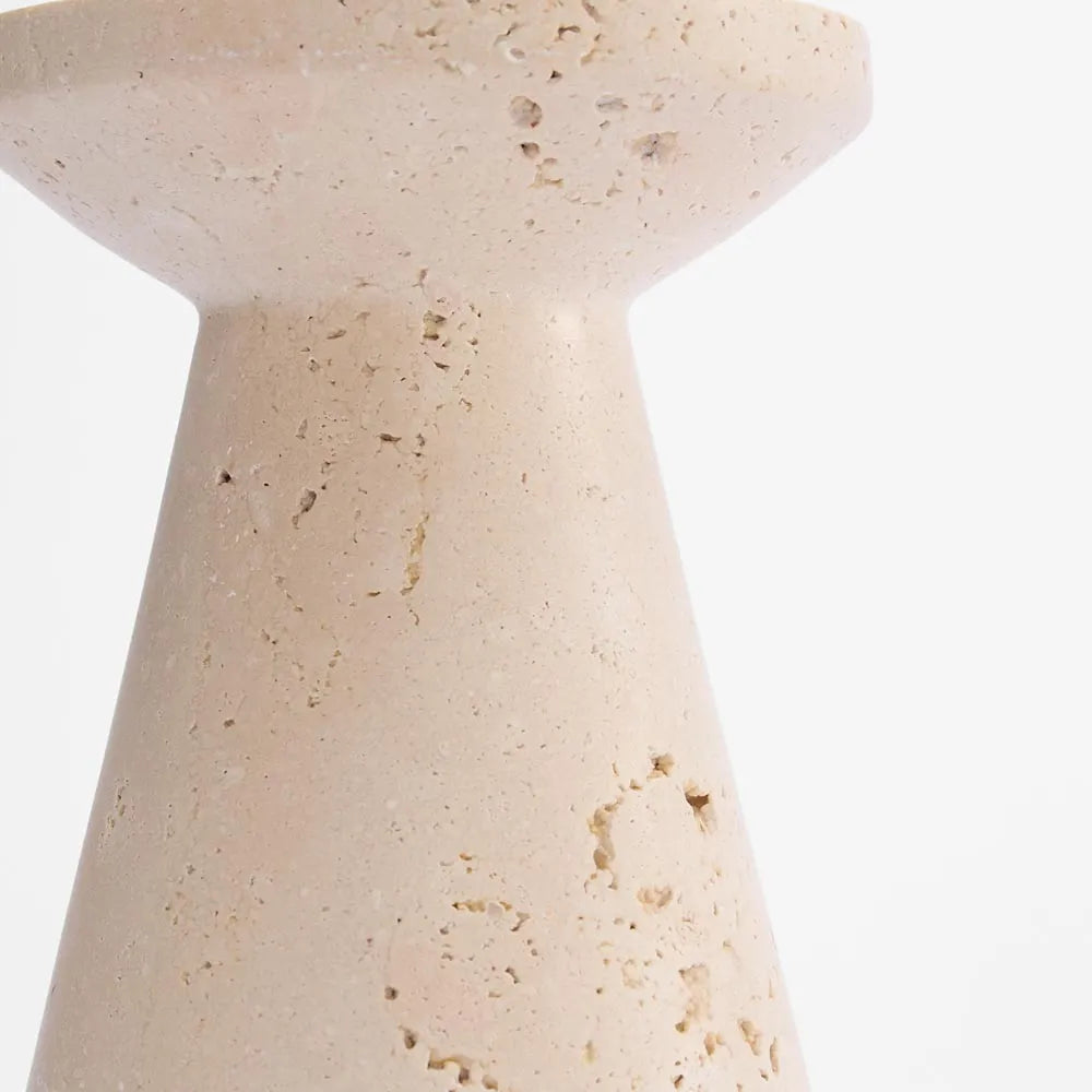 Hinde Candle Stand Travertine