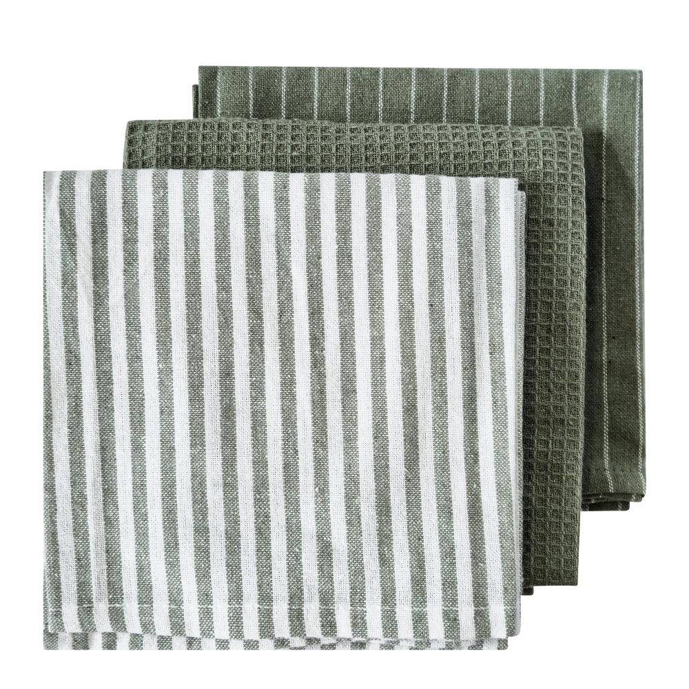 Katerina Tea Towel 3pk 50 x 70 Light Green