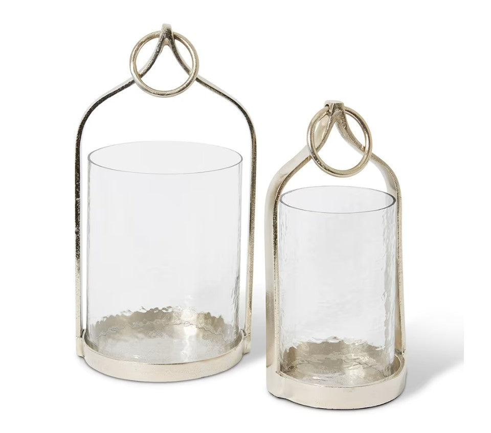 Siana Candle Holder Nickel 20 x 18 x 38