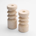 Arlo Travertine Candle Stand Sml