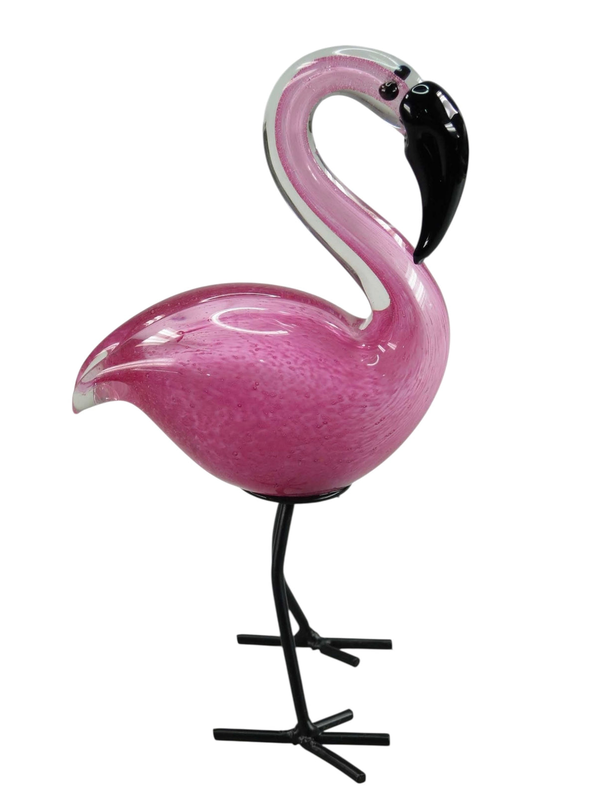Art Glass - Standing Flamingo