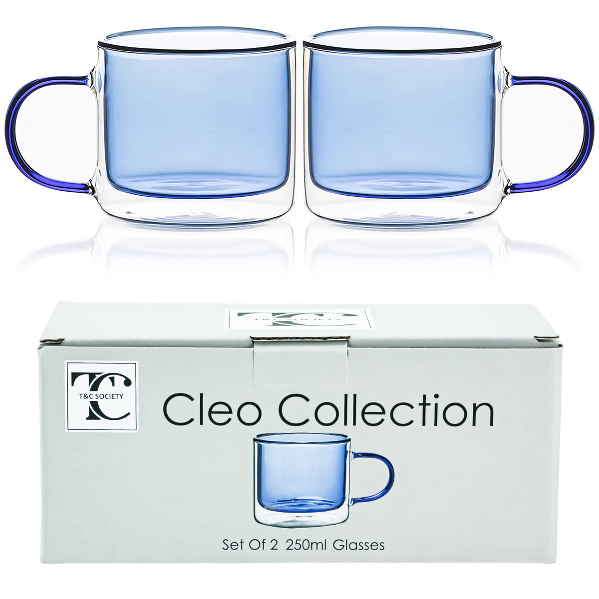 Blue Cups Set of 2