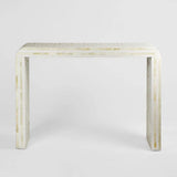 Eloise Bone Inlay Curved Console Table Beige