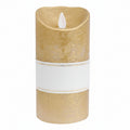 LED Battery Operated Wax Flameless Candle 16 cm Gold