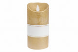 LED Battery Operated Wax Flameless Candle 16 cm Gold