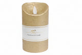 LED Battery Operated Wax Flameless Candle 12.5 cm Gold
