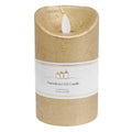 LED Battery Operated Wax Flameless Candle 13.5 cm - Gold