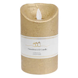 LED Battery Operated Wax Flameless Candle 13.5 cm - Gold