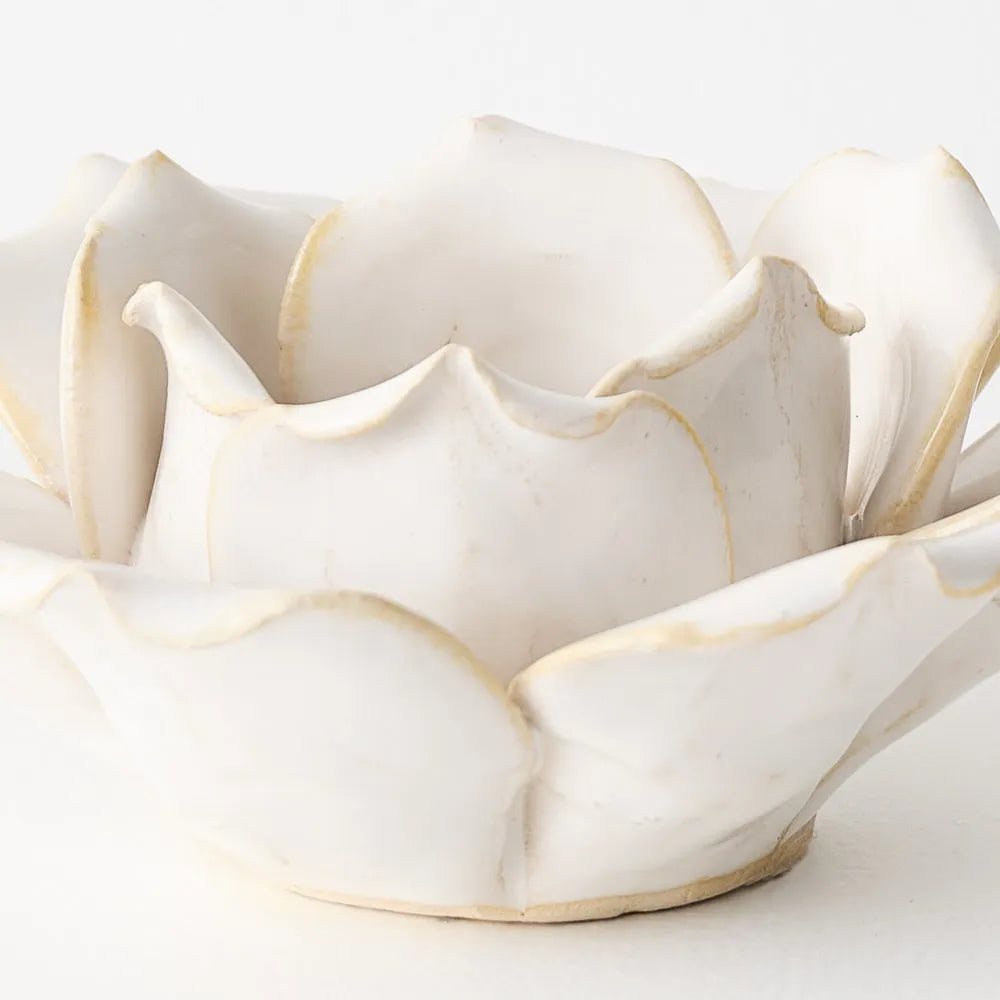 Claudia Candle Holder  White