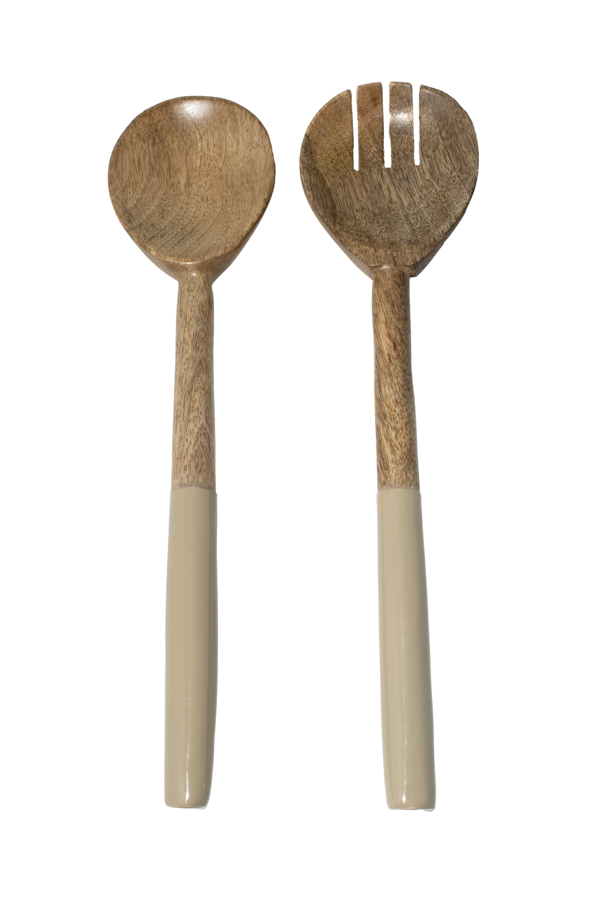 Corinne Salad Servers - Light Taupe