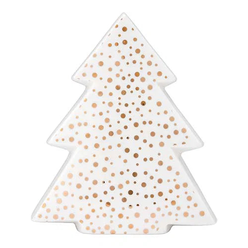 White & Gold Tree Decoration Short