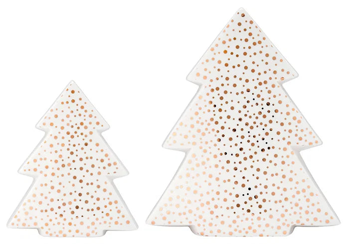 White & Gold Tree Decoration Short