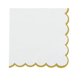 Halcyon White/Gold Napkin