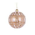 Gold Embossed Fleur Bauble