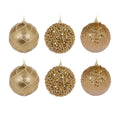Gold Shatterproof Baubles (6 pack)
