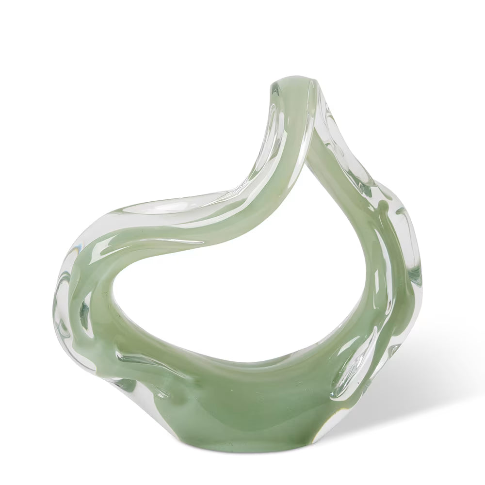Hyder Sculpture Sage/Clear 24 x 9 x 24 cm