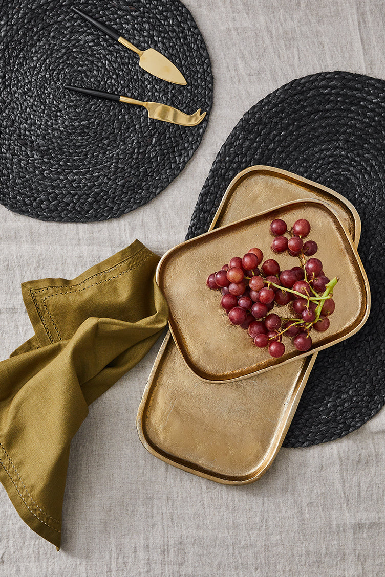 Madden Rnd Jute Placemat - 35 cm Black