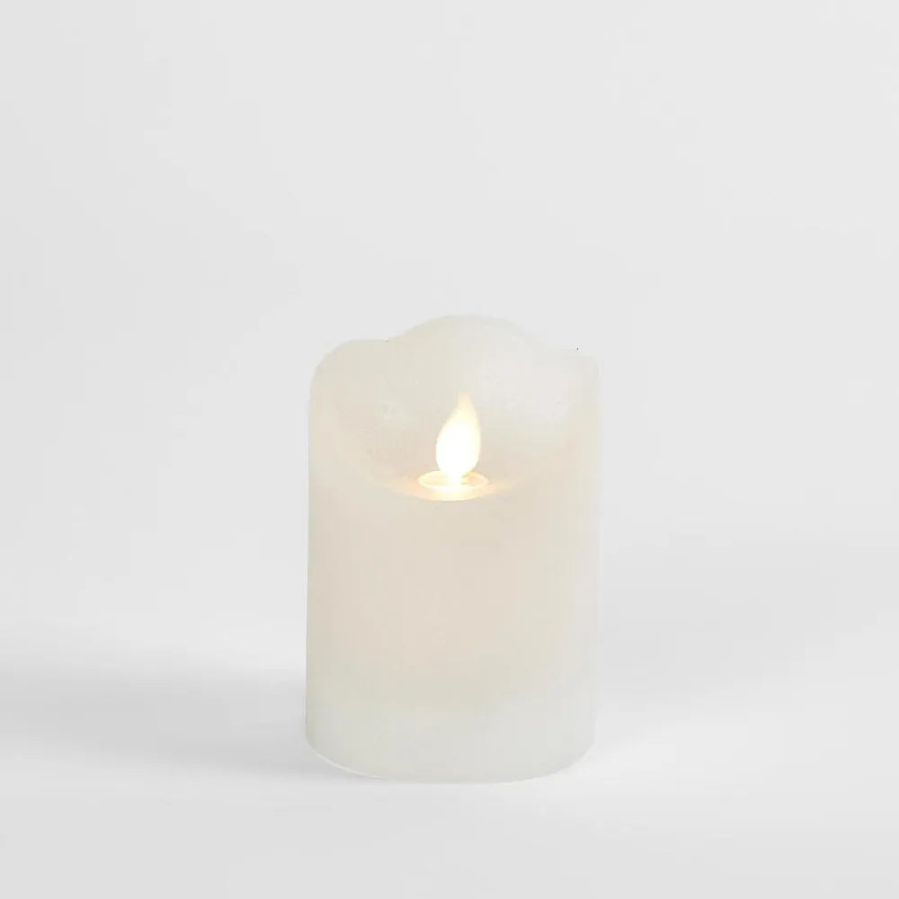 LED Battery Operated Wax Flameless Candle  Wh