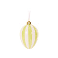 Luxe Glass Green Striped Egg