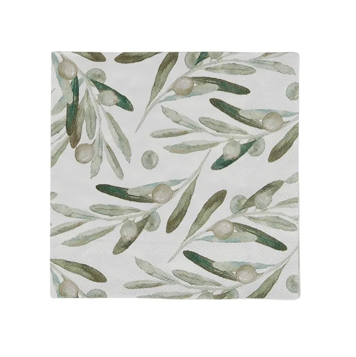 Olive 20pk 3 Ply Napkin Green