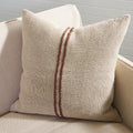 Orion Linen - Natural - Chocolate 50 x 50 cm