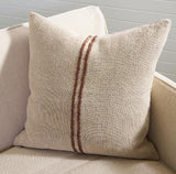 Orion Linen - Natural - Chocolate 50 x 50 cm