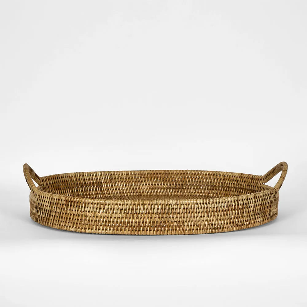 Paume Rattan Oval Tray Natural
