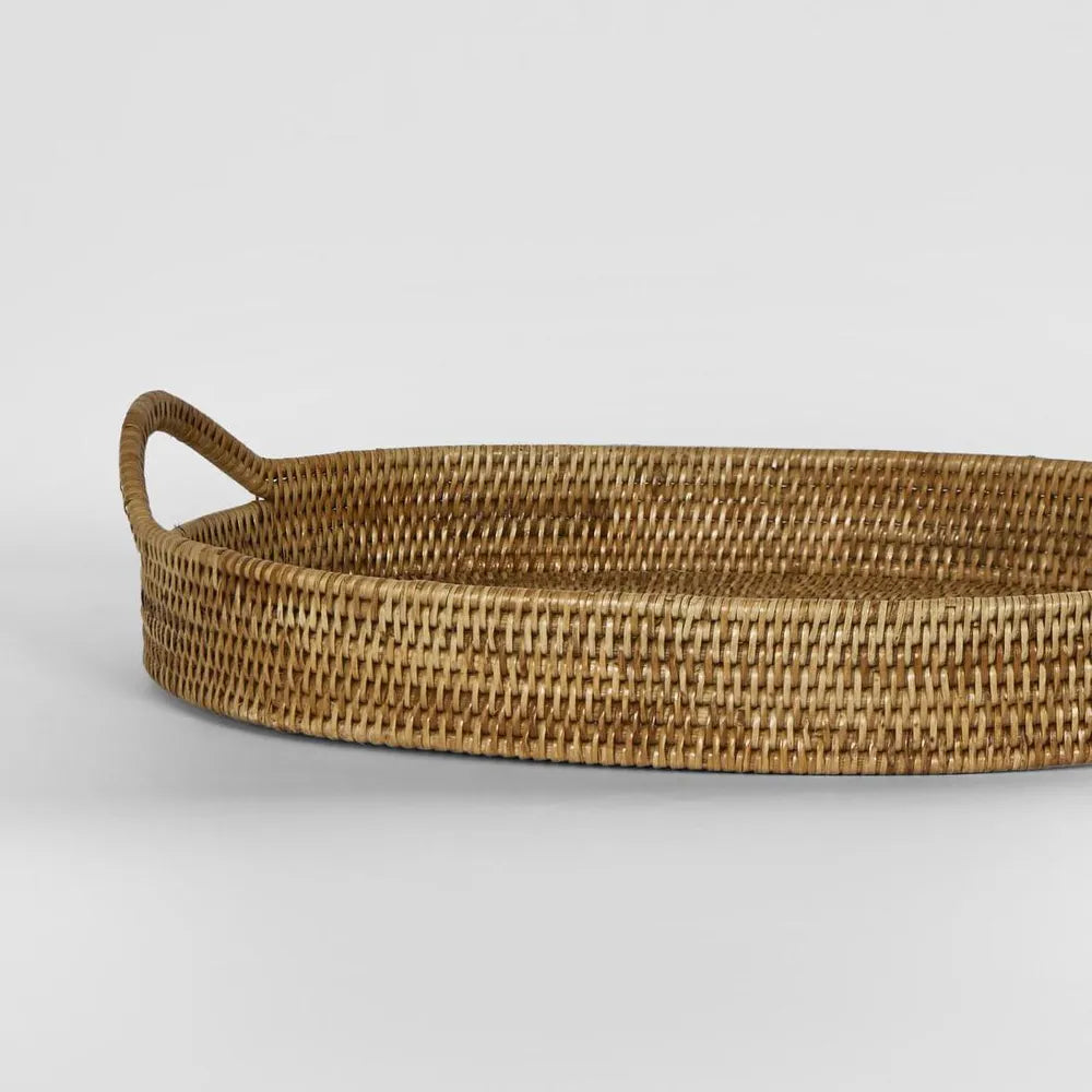 Paume Rattan Oval Tray Natural