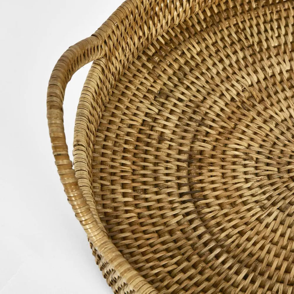 Natural Rattan Oval Tray - 35cm