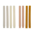 Ribbed S/4 Candle 15cm Light Tone 2 Asst