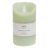 LED Battery Operated Wax Flameless Candle 13.5 cm - Sage