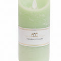 LED Battery Operated Wax Flameless Candle 16 cm Sage