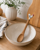 Rooster Acacia Wood Spoon