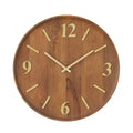 Turner Walnut/Gold Wood Clock