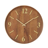 Turner Walnut/Gold Wood Clock