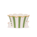 Verdant Stripe Ceramic Planter