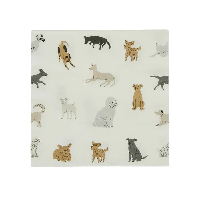 Woofers 20pk 3 Ply 33cm Napkin White-Nat