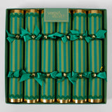 Verdant Green Striped Crackers