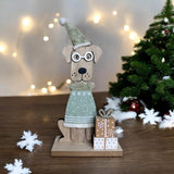 Xmas Dog Wooden & Felt