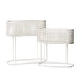 Creed Long Planter  White