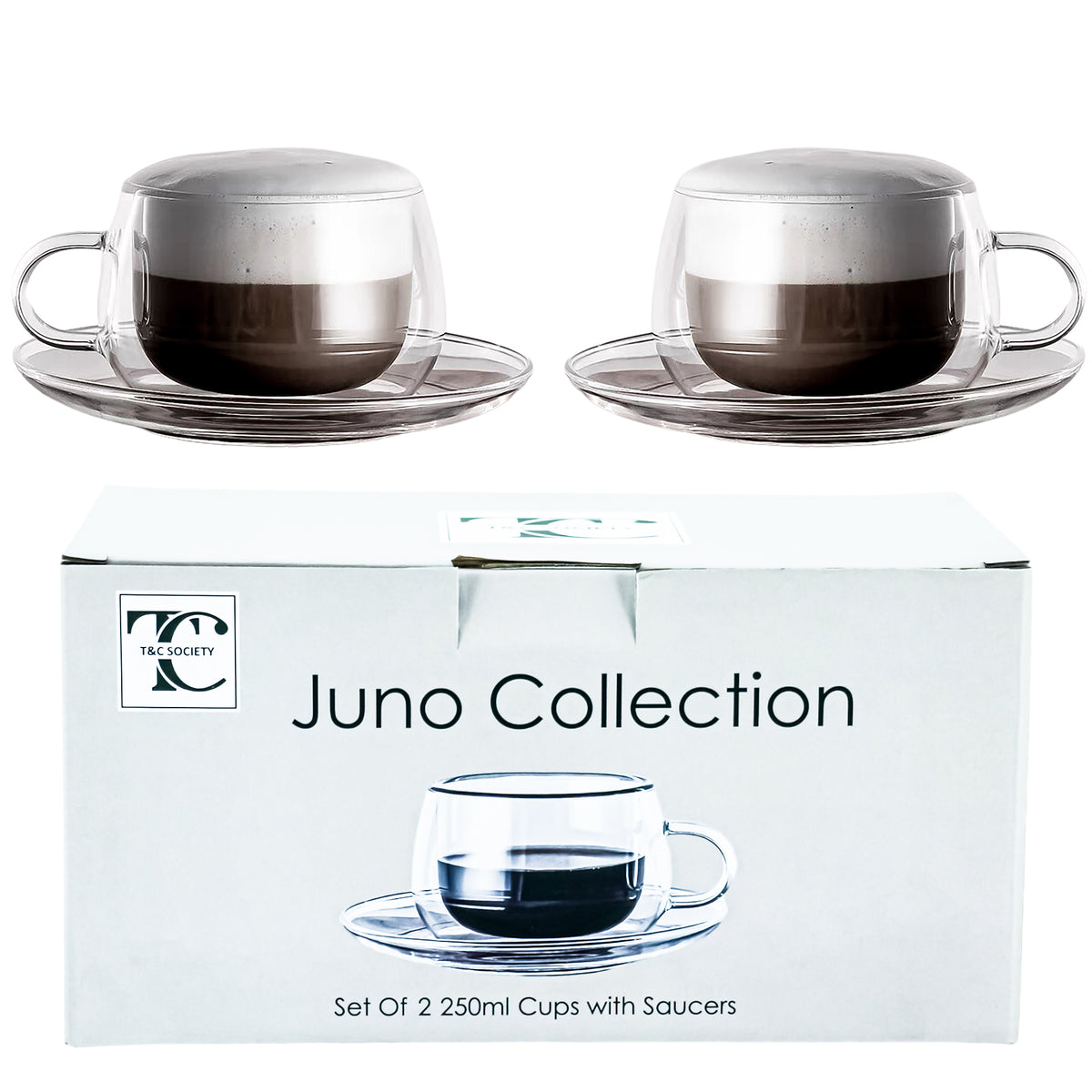 Clear Cup & Saucer