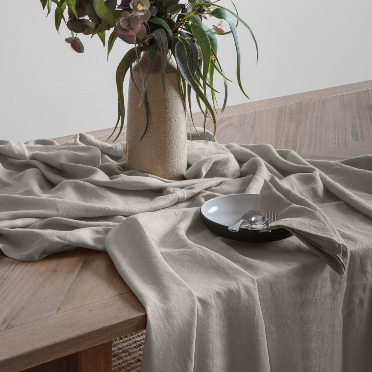 Linen Collection Tablecloth 150 x 270 Stone